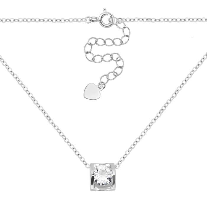 Серебряное колье с фианитом. Артикул UG5EN01975