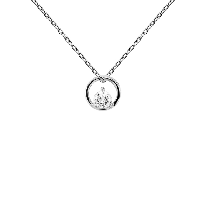 Срібне кольє з фіанітом. Артикул UG5PC02667