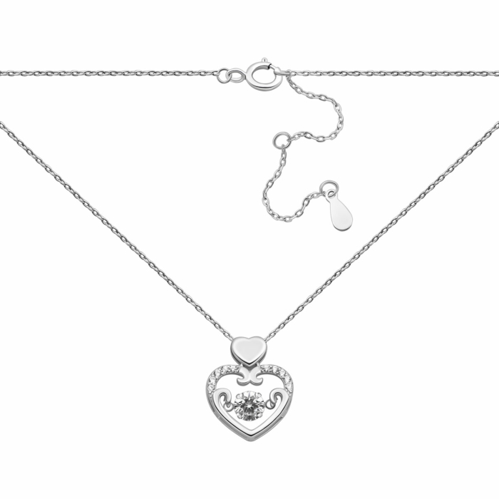 Серебряное колье с фианитами.Артикул UG5SN00551