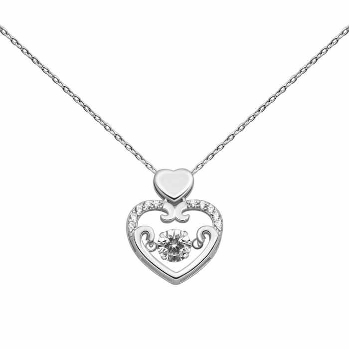 Серебряное колье с фианитами.Артикул UG5SN00551