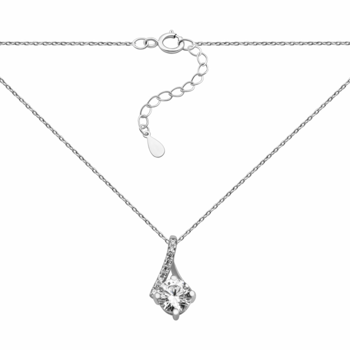 Серебряное колье с фианитами.Артикул UG5SN00714