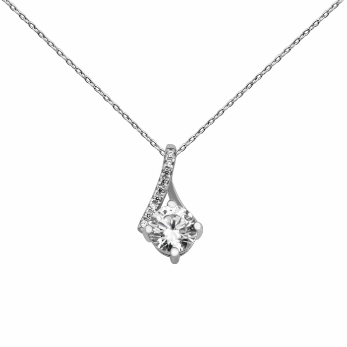 Серебряное колье с фианитами.Артикул UG5SN00714