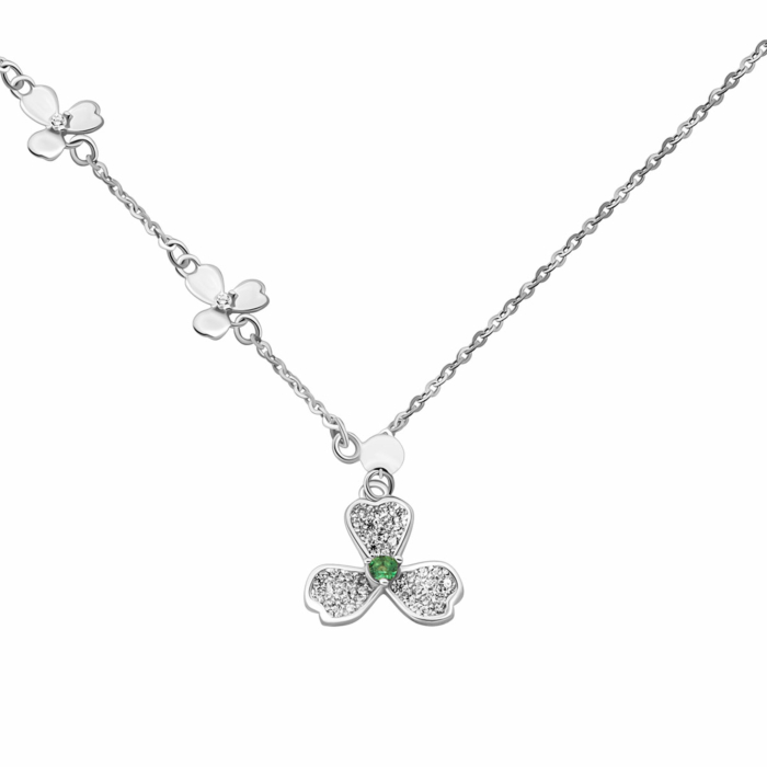 Серебряное колье с фианитами.Артикул UG5SN01821