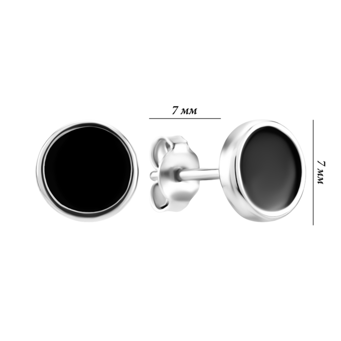 Срібні пусети з емаллю. Артикул UG5ВС-429ер