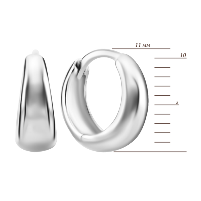 Серебряные серьги-конго. Артикул UG5B01945