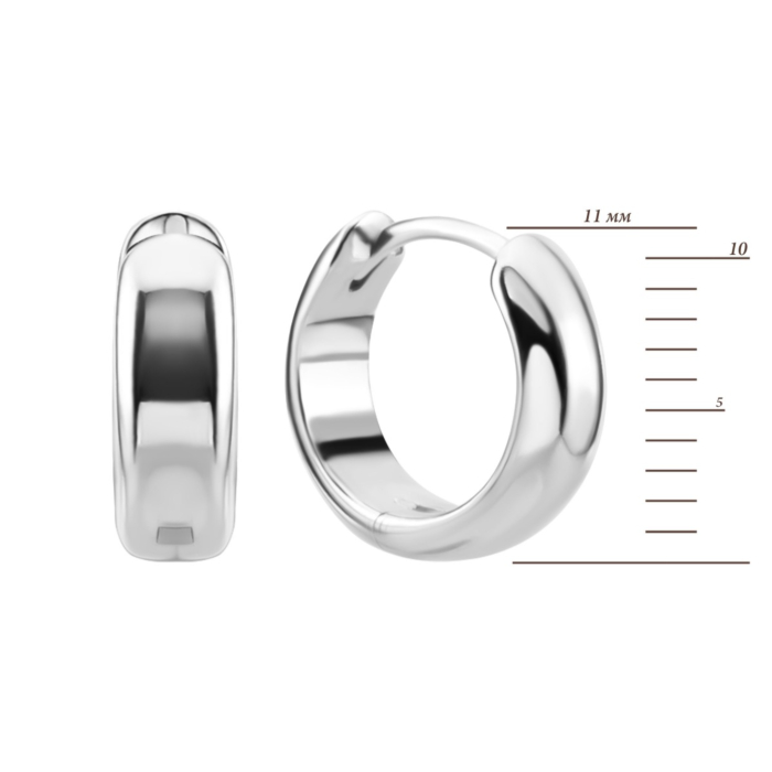 Серебряные серьги-конго. Артикул UG5B14676