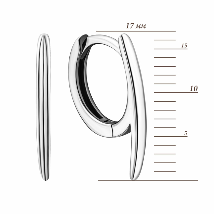 Срібні сережки-конго.Артикул UG5JB01541