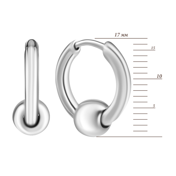 Серебряные серьги-конго. Артикул UG5SZDE20090