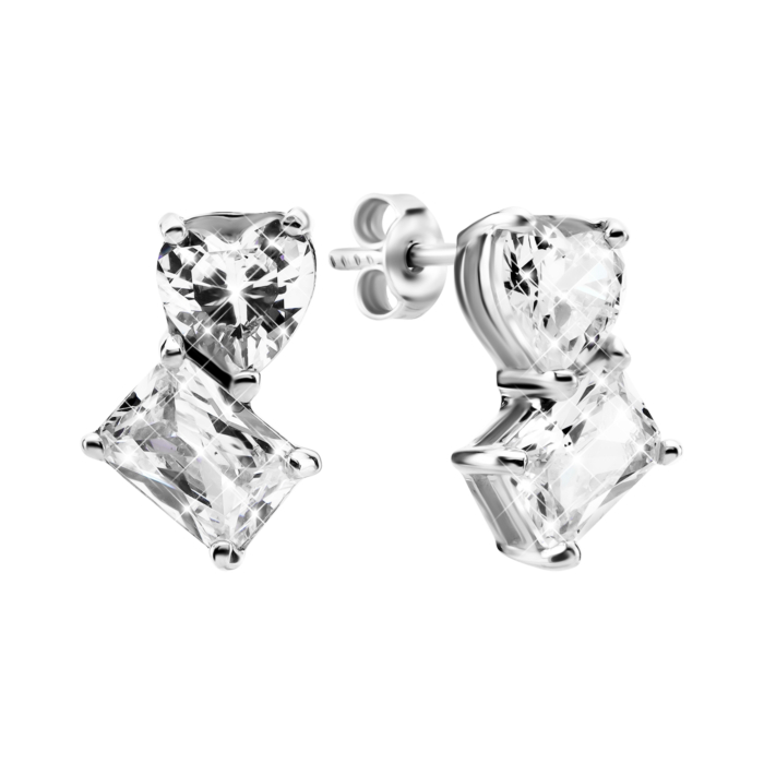 Серебряные серьги-подвески c фианитами. Артикул UG5с1379Rh