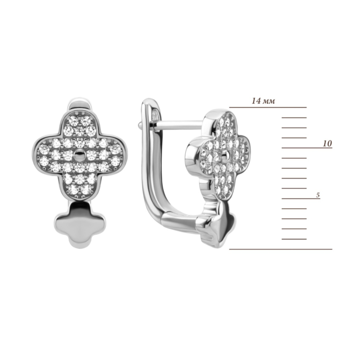Серебряные серьги с фианитами. Артикул UG5B00074