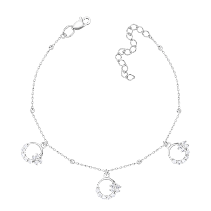 Срібний браслет з фіанітами. Артикул UG57BR57061