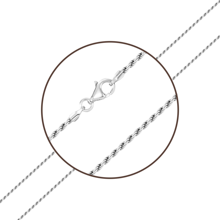 Срібний ланцюжок. Артикул UG5CORDA 30 Rod.Rh