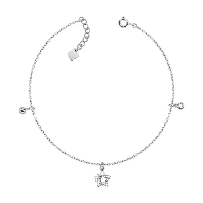 Срібний браслет з фіанітами. Артикул UG51BR72480