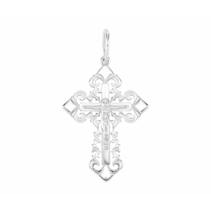 Срібний хрестик. Розп'яття Христове. Артикул UG574076