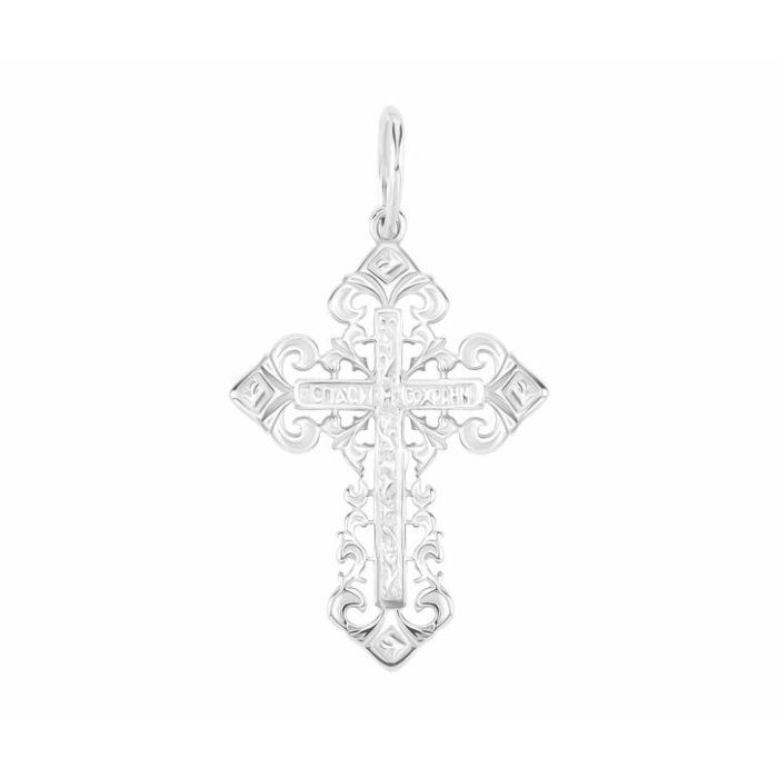 Срібний хрестик. Розп'яття Христове. Артикул UG574076