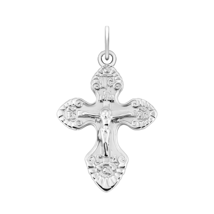 Срібний хрестик. Розп'яття Христове.Артикул UG5906/род
