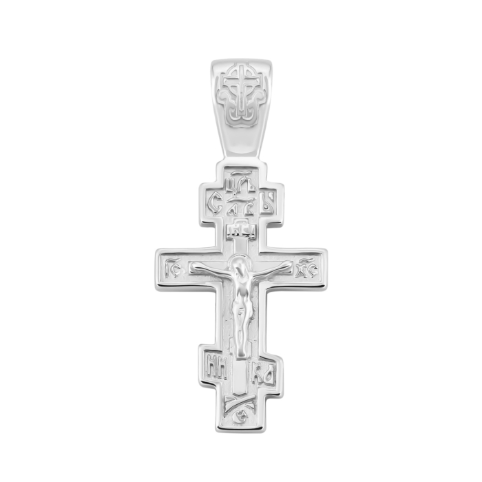 Срібний хрестик. Розп'яття Христове.Артикул UG5909/род