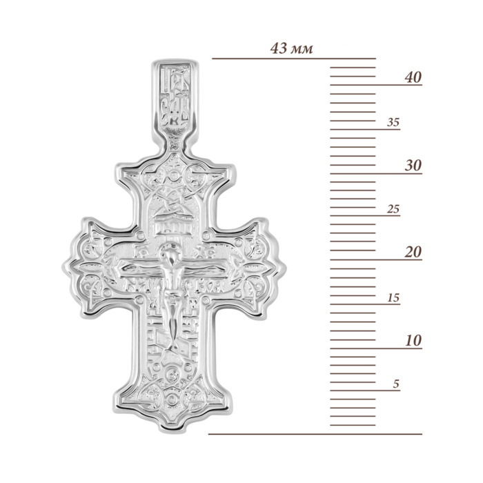 Серебряный крестик. Распятие Христа.Артикул UG5918/род