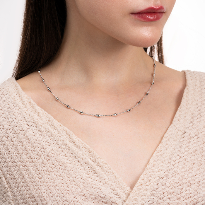 Серебряная цепочка. Артикул ST OVAL D/C-L/12