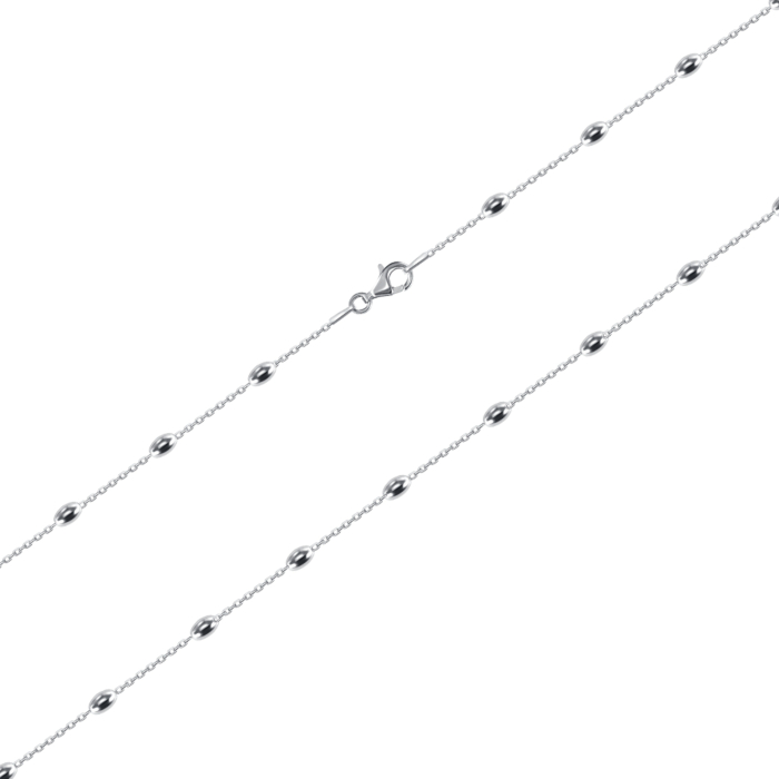 Срібний ланцюжок. Артикул STATION OVAL-L/12