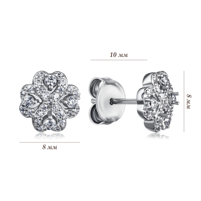 Срібні сережки. Артикул SZDE00297-E/12/1