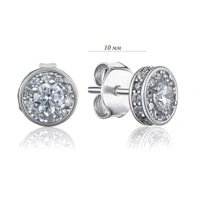 Срібні сережки з фіанітами. Артикул SZDE00316-E/12/1