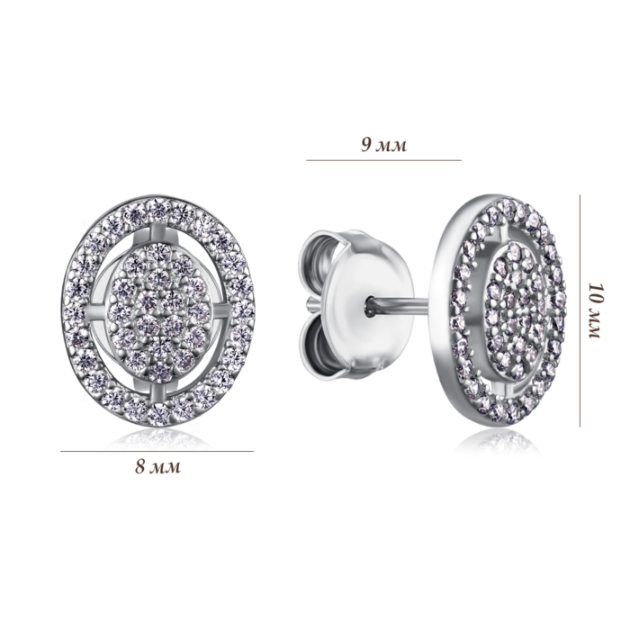 Срібні сережки. Артикул SZDE00351-E/12/1