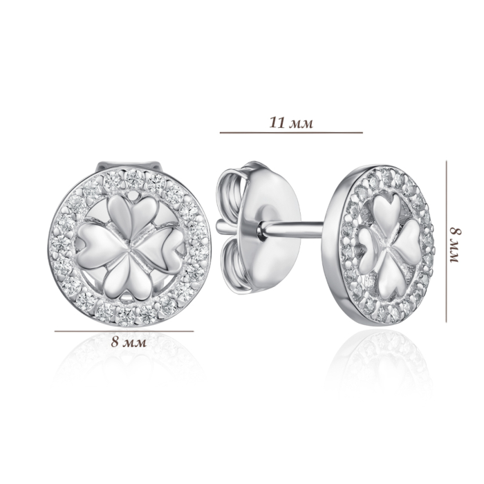 Срібні сережки. Артикул SZDE00361-E/12/1