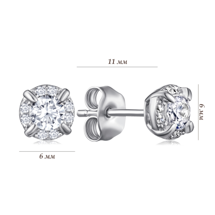 Срібні сережки. Артикул SZDE00372-E/12/1