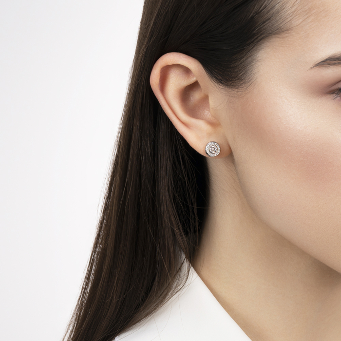 Срібні сережки з фіанітами. Артикул SZDE00403-E/12/1
