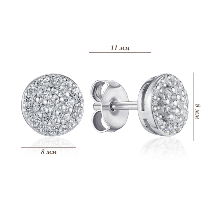 Срібні сережки. Артикул SZDE00423-E/12/1