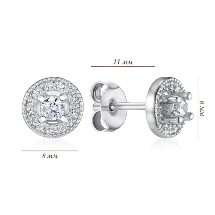 Срібні сережки. Артикул SZDE00462-E/12/1