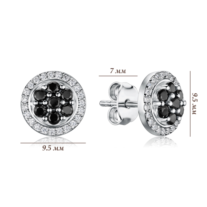 Срібні сережки з фіанітами SZDE00465-E/12/7