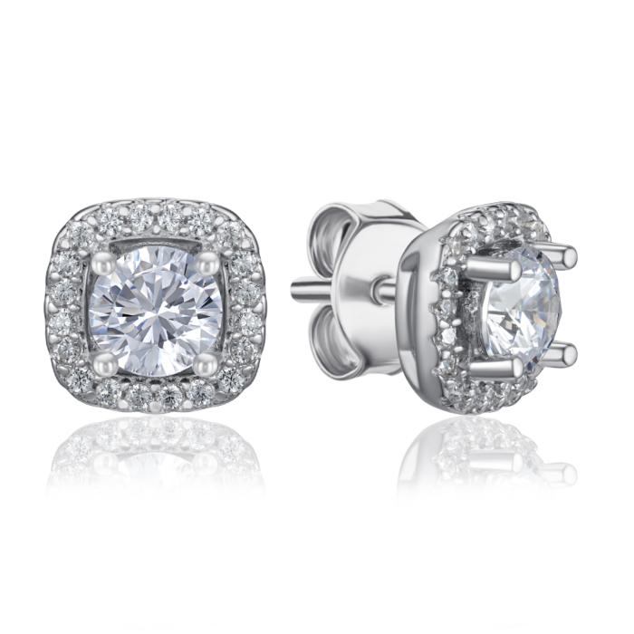 Серебряные серьги с фианитами. Артикул SZDE00524-E/12/1