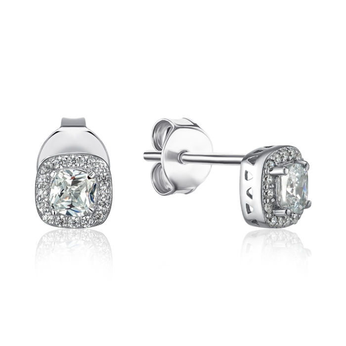 Срібні сережки з фіанітами. Артикул SZDE00542-E/12/1