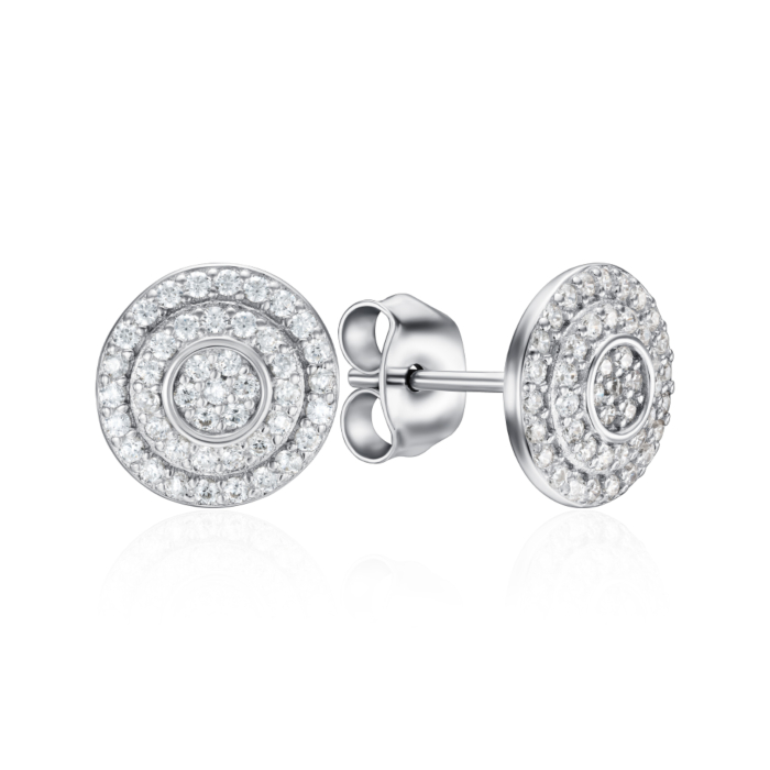 Срібні сережки з фіанітами. Артикул SZDE00563-E/12/1