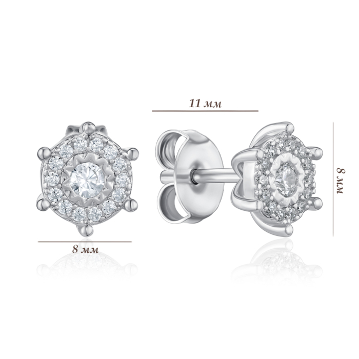 Срібні сережки. Артикул SZDE00627-E/12/1