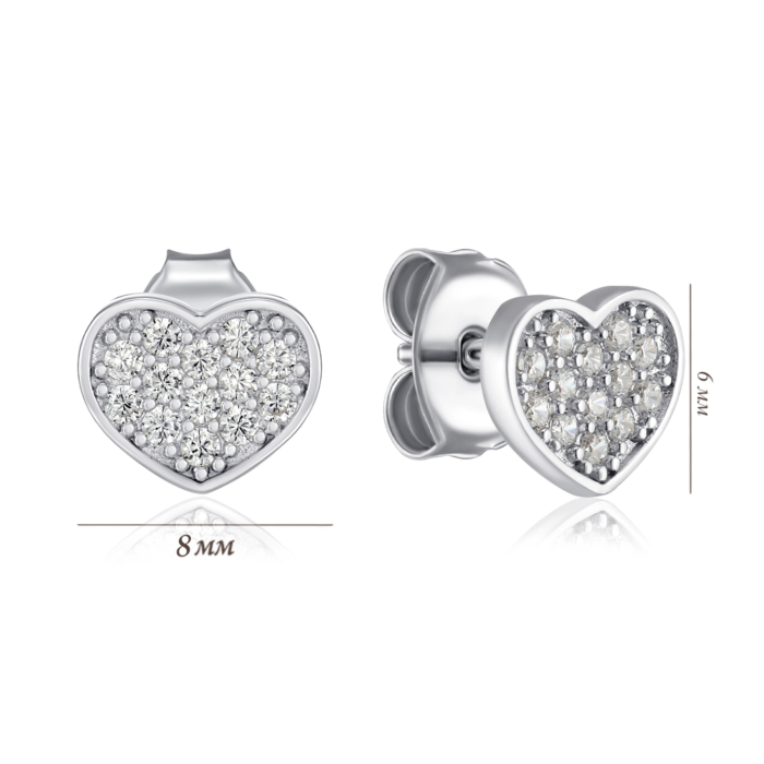 Срібні сережки з фіанітами. Артикул SZDE00997-E/12/1