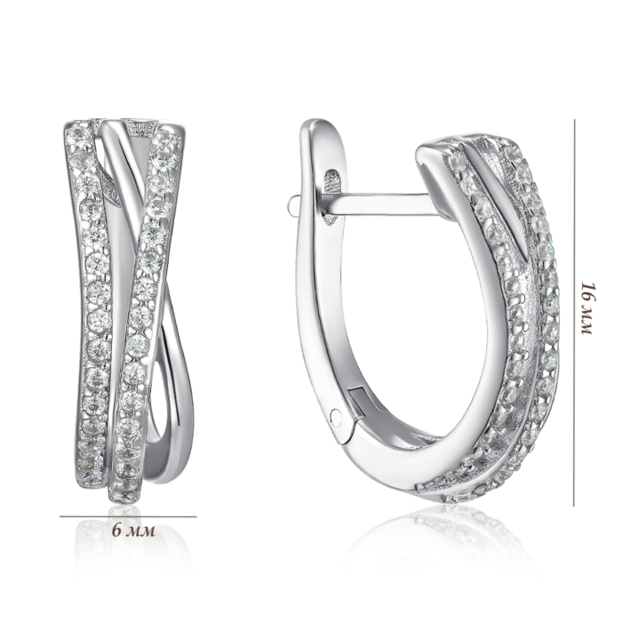 Срібні сережки. Артикул SZDE04848-E/12/1