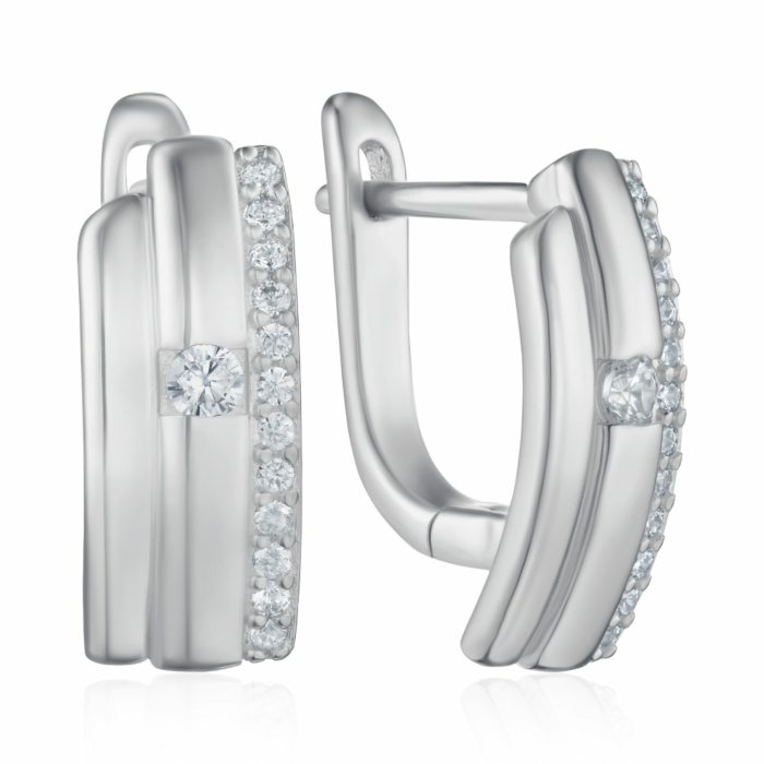 Серебряные серьги с фианитами. Артикул SZDE04886-E/12/1