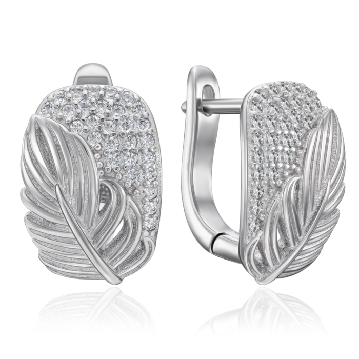 Серебряные серьги с фианитами. Артикул SZDE04889-E/12/1