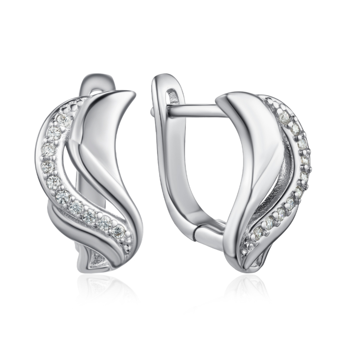 Серебряные серьги с фианитами. Артикул SZDE04899-E/12/1