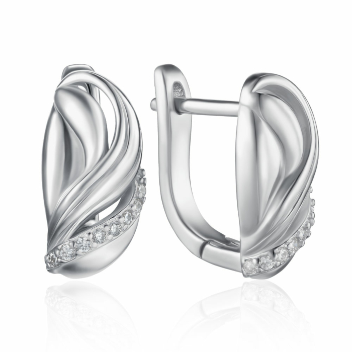 Серебряные серьги с фианитами. Артикул SZDE04902-E/12/1