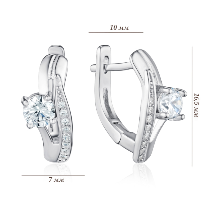 Срібні сережки. Артикул SZDE05013-E/12/1