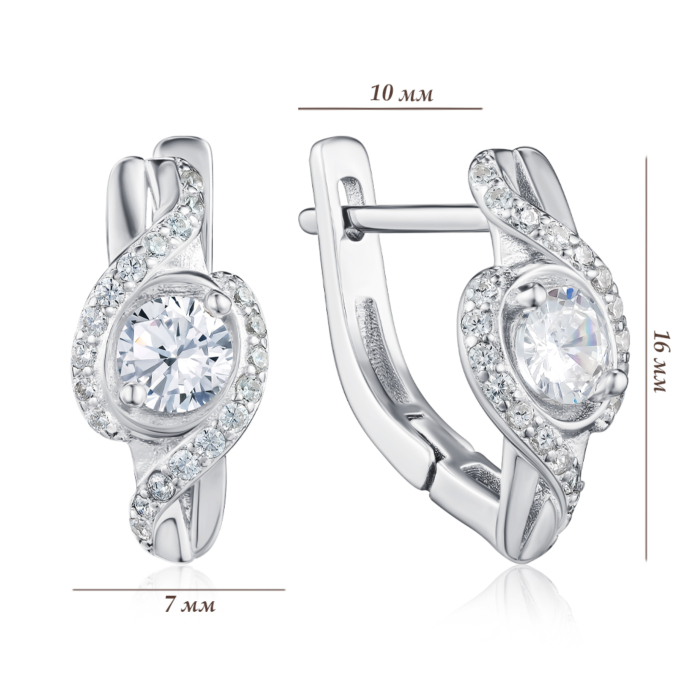 Серебряные серьги. Артикул SZDE05026-E/12/1