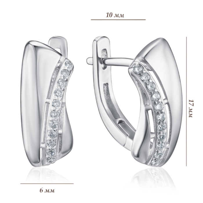 Серебряные серьги. Артикул SZDE05107-E/12/1