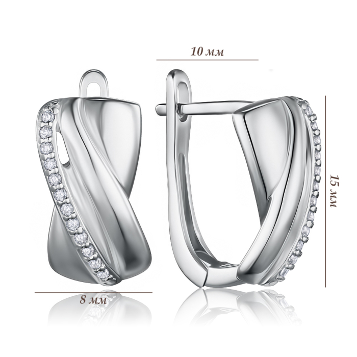 Серебряные серьги. Артикул SZDE05127-E/12/1