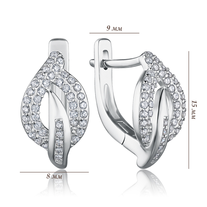 Срібні сережки. Артикул SZDE05160-E/12/1