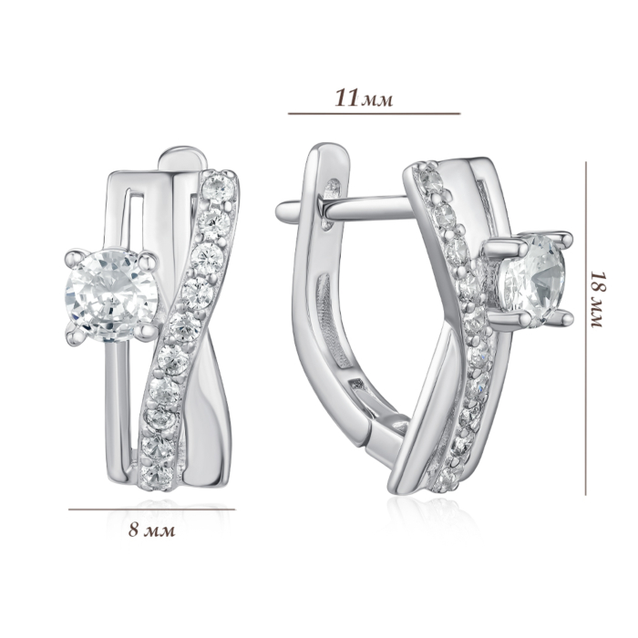 Срібні сережки. Артикул SZDE05197-E/12/1