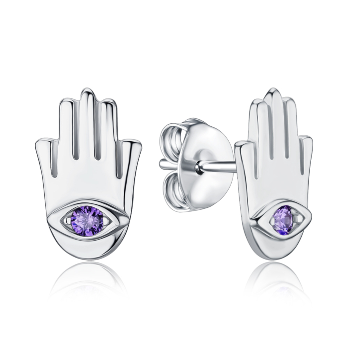 Серебряные серьги с фианитом SZDE05855-E/12/1507